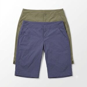 Columbia Lot 2 Womens Size 2 Shorts Anytime Stretch Nylon Hiking Navy Olive